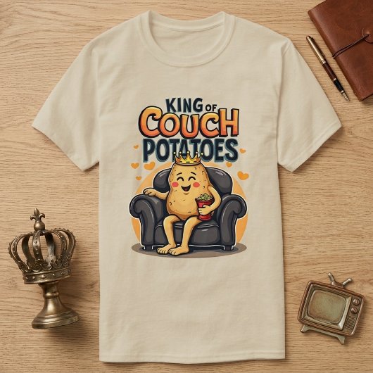 King of Couch Potato - Funny Lazy Potato T-Shirt