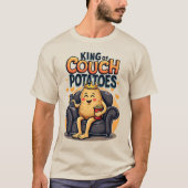 King of Couch Potato - Funny Lazy Potato T-Shirt (Vorderseite)