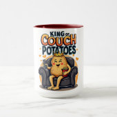 King of Couch Potato - Funny Lazy Potato Tasse (Zentrum)