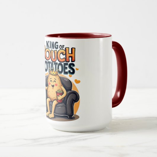 King of Couch Potato - Funny Lazy Potato Tasse (VorderseiteRechts)