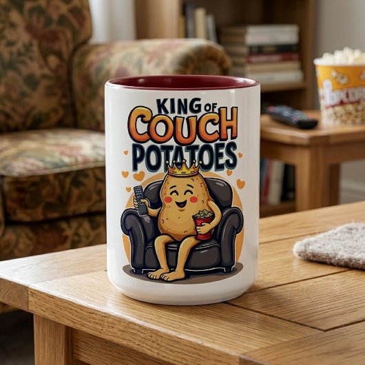 King of Couch Potato - Funny Lazy Potato Tasse