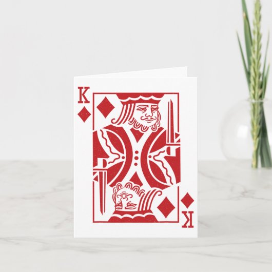 King of Diamonds Halloween-Kostüm Karte (Vorderseite)