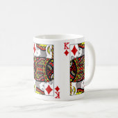 King of Diamonds Playing Card Kaffeetasse (VorderseiteRechts)