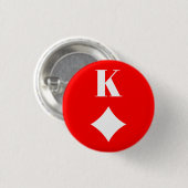 King of Diamonds - Playing Card Symbol Button (Vorne & Hinten)