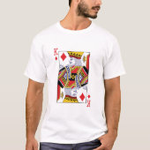 King of Diamonds Poker Casino Spielkarte T-Shirt (Vorderseite)