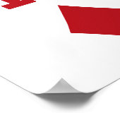 King of Diamonds Red Playing Card Poster (Ecke)