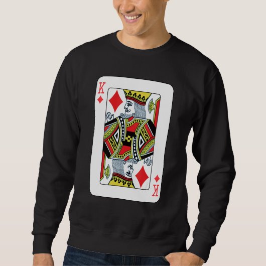 King of Diamonds spielend Poker Sweatshirt (Vorderseite)