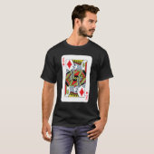 King of Diamonds spielend Poker T-Shirt (Vorne ganz)