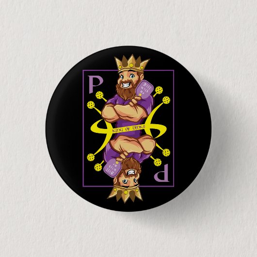👑 King of dinks - Pickleball Button (Vorderseite)