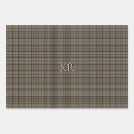 King of England Balmoral Royal Tartan Geschenkpapier Set (Vorderseite)