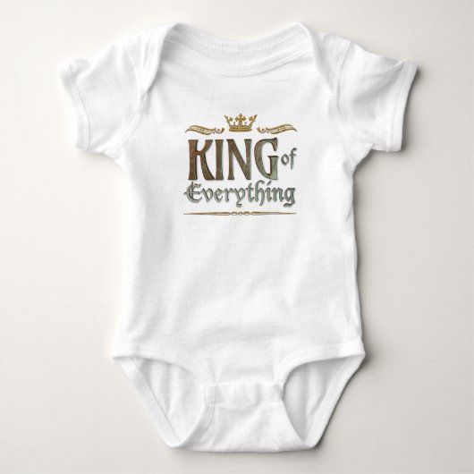 KING of Everything - Grand Medieval Royal Crown Baby Strampler (Vorderseite)