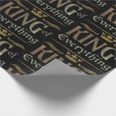 KING of Everything - Royalty Lettering Crown Geschenkpapier (Ecke)
