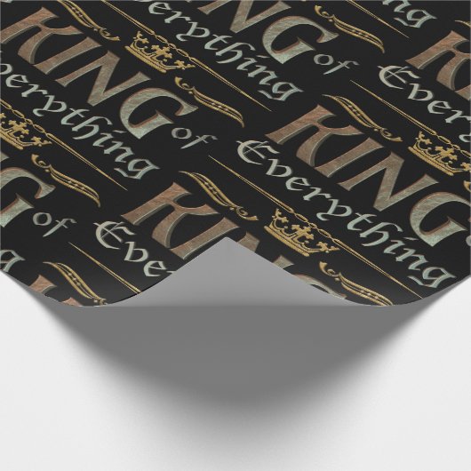 KING of Everything - Royalty Lettering Crown Geschenkpapier (Ecke)