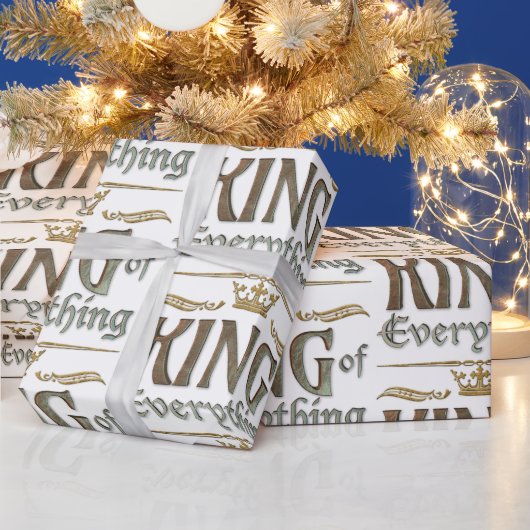 KING of Everything - Royalty Lettering Crown Geschenkpapier (Feiertage)