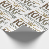 KING of Everything - Royalty Lettering Crown Geschenkpapier (Ecke)