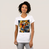 "King of Fire - Fierce Lion T - Shirt" T-Shirt (Vorne ganz)