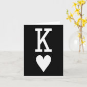 King Of Hearts And Queen Of Hearts Couples Matchin Karte (Gelbe Blume)