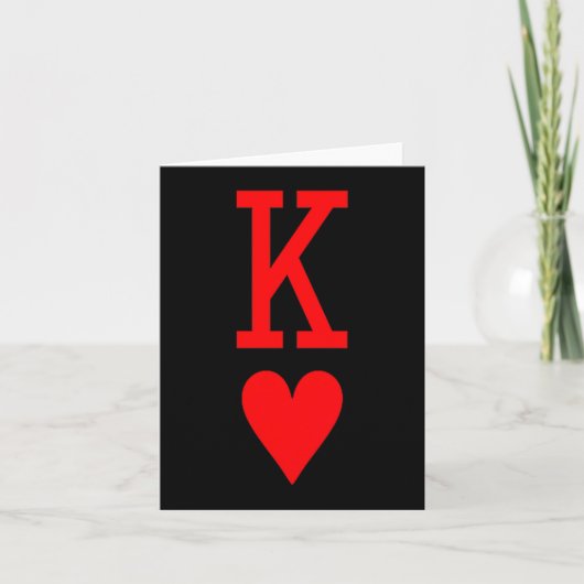 King Of Hearts And Queen Of Hearts Couples Matchin Karte (Vorderseite)