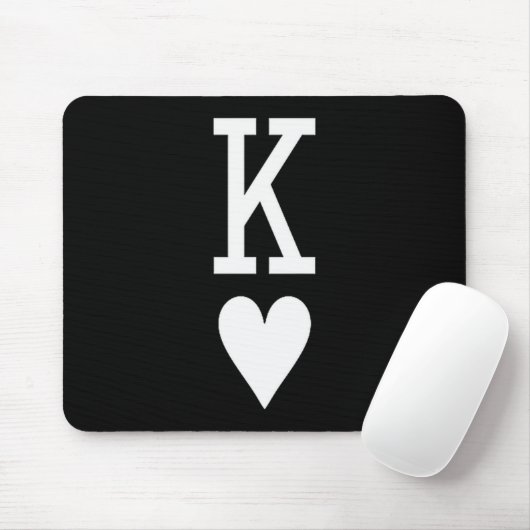 King Of Hearts And Queen Of Hearts Couples Matchin Mousepad (Mit Mouse)