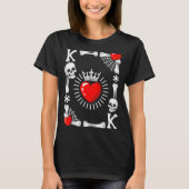 King Of Hearts Card Costume Funny Halloween King O T-Shirt (Vorderseite)