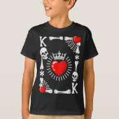King Of Hearts Card Costume Funny Halloween King O T-Shirt (Vorderseite)