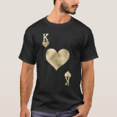 King of Hearts Card Halloween Kostümfilm Glam T-Shirt (Vorderseite)