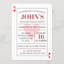 King of Hearts Casino Poker Spielkarten Einladung