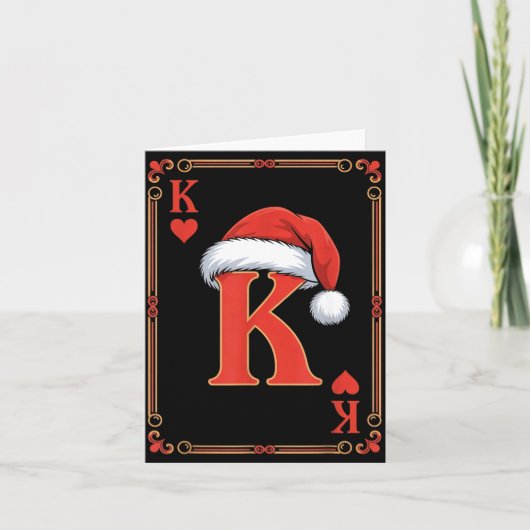 King Of Hearts Christmas Costume Playing Cards Kin Karte (Vorderseite)