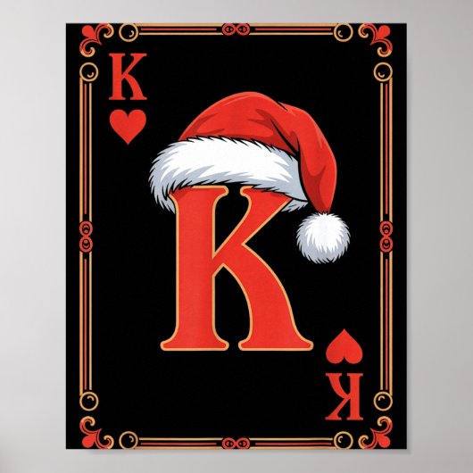 King Of Hearts Christmas Costume Playing Cards Kin Poster (Vorne)