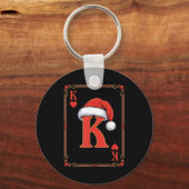 King Of Hearts Christmas Costume Playing Cards Kin Schlüsselanhänger (Vorderseite)