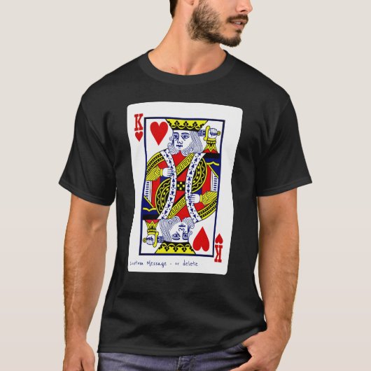 King of Hearts Deck Card T-Shirt (Vorderseite)
