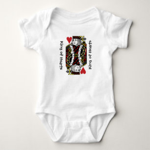 King of Hearts Design Baby Clothing Strampler