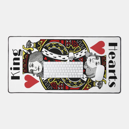 King of Hearts Design Desk Mat Schreibtischunterlage (Tastatur & Maus)