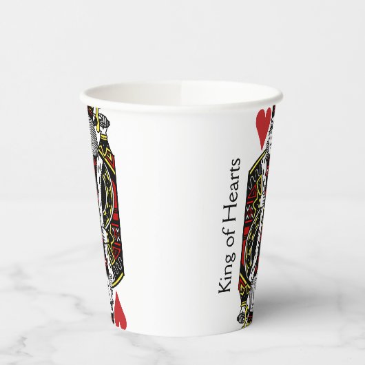 King of Hearts Design Paper Cup Pappbecher (Links)