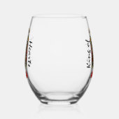 King of Hearts Design Stemless Weinglas Ohne Stiel (Rechts)