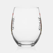 King of Hearts Design Stemless Weinglas Ohne Stiel (Links)