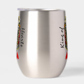 King of Hearts Design Thermal Wine Tumbler (Rechts)
