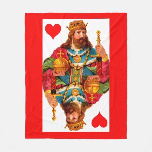 King of Hearts Fleecedecke (Vorderseite)