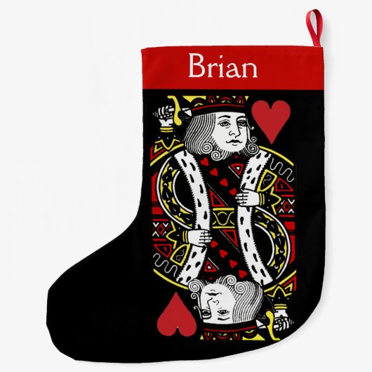 King of Hearts Grosser Weihnachtsmann Strumpf Großer Weihnachtsstrumpf (Rückseite)