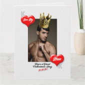 King of Hearts Liebe My Man Valentine's Day Card Karte (Vorderseite)