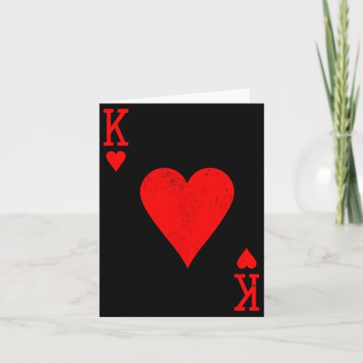 King Of Hearts Matching Couple Saint Valentine's D Karte (Vorderseite)