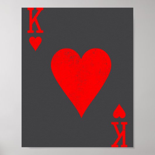 King Of Hearts Matching Couple Saint Valentine's D Poster (Vorne)