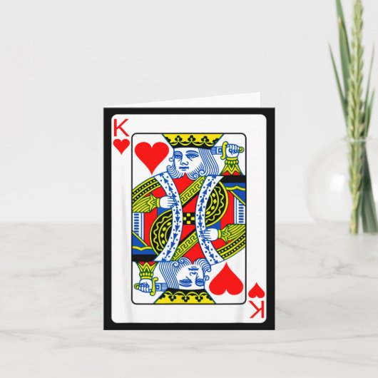 King Of Hearts Playing Card Valentine Costume  Karte (Vorderseite)