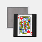 King Of Hearts Playing Card Valentine Costume  Magnet (Vorderseite/Rückseite)