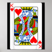 King Of Hearts Playing Card Valentine Costume  Poster (Vorne)