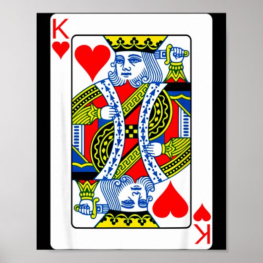 King Of Hearts Playing Card Valentine Costume Poster (Vorne)