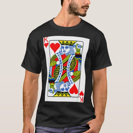 King Of Hearts Playing Card Valentine Costume  T-Shirt (Vorderseite)