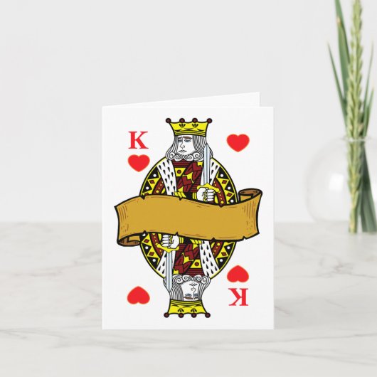 King of Hearts Playing Cards Halloween-Kostüm Shi Karte (Vorderseite)