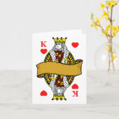 King of Hearts Playing Cards Halloween-Kostüm Shi Karte (Gelbe Blume)