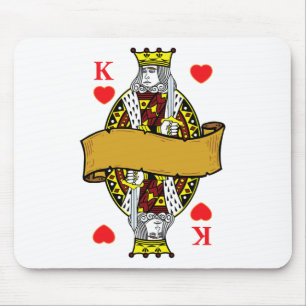 King of Hearts Playing Cards Halloween-Kostüm Shi Mousepad